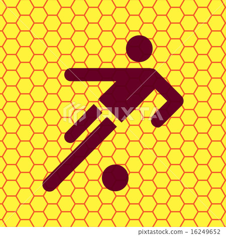 football player. Flat modern web button and space 16249652
