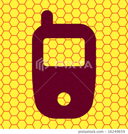 Mobile phone. Flat modern web button and space for 16249659