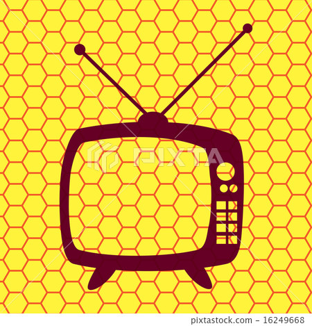 Retro tv. Flat modern web button and space for you Retro tv. Flat modern web button and space for you 16249668