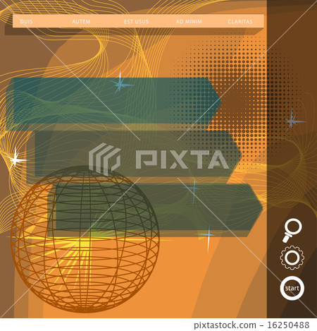 website template with earth 16250488