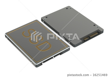 Solid state drive SSD top and bottom views 16251469