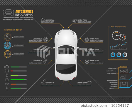 Car auto service infographics design.vector Car auto service infographics design.vector 16254157