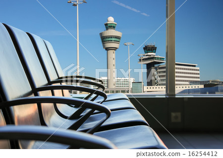 Row of chairs to hall in the airport 16254412