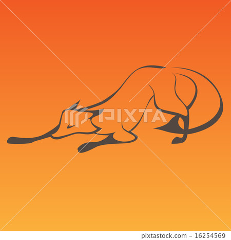 Fox sign in curve lines Fox sign in curve lines 16254569
