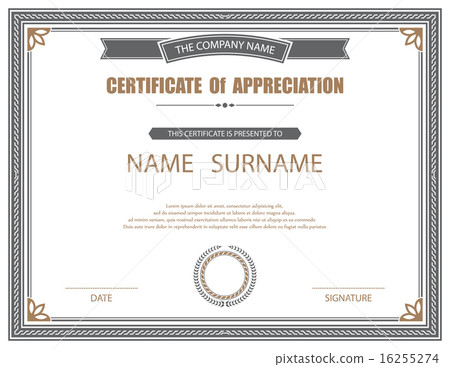 Vector certificate template. 16255274