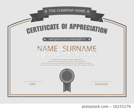 Vector certificate template. 16255276