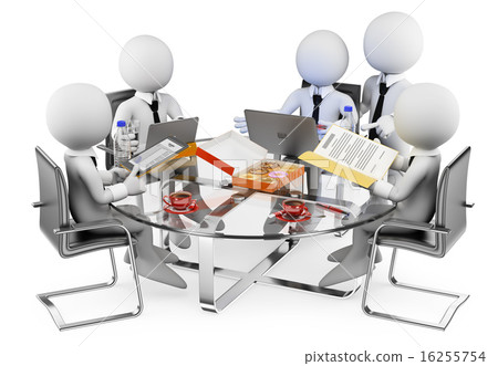 3D white people. Business informal meeting 3D white people. Business informal meeting 16255754