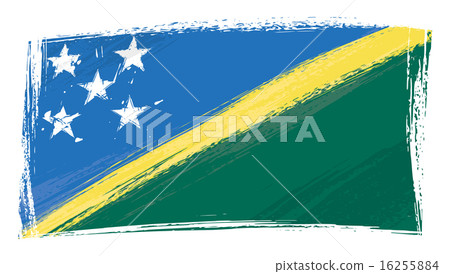 Grunge Solomon Islands flag 16255884