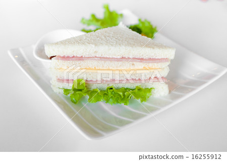 Ham and salad sandwich freshly Ham and salad sandwich freshly 16255912