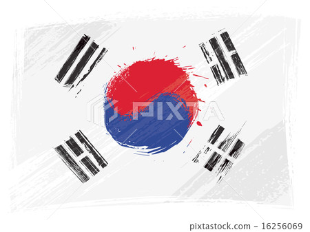 Grunge South Korea flag 16256069