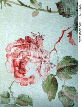 Detail of vintage wallpaper with rose Detail of vintage wallpaper with rose 16256602