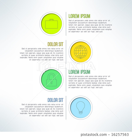 Vector colorful circle banners and label elements set. Suitable for infographics and web design 16257563