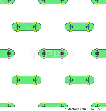 Vector skateboard seamless pattern in modern flat design. Skateboarding background 16257570