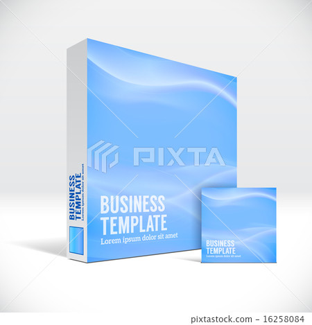 3D Identity box with abstract sky blue lines cover 3D Identity box with abstract sky blue lines cover 16258084
