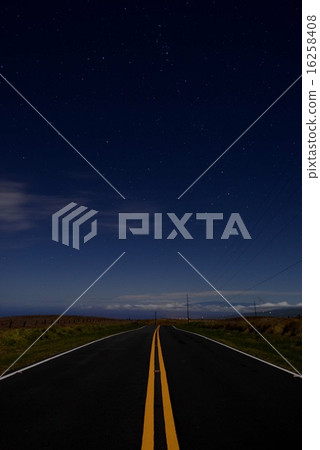 starry sky, path, road 16258408