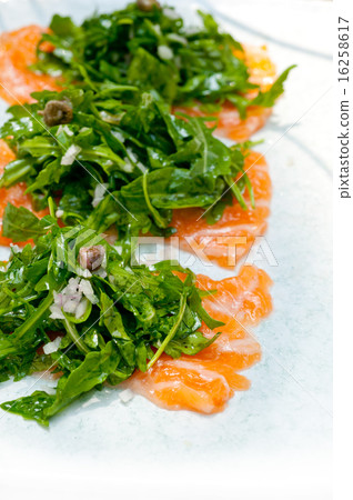 fresh salmon carpaccio fresh salmon carpaccio 16258617