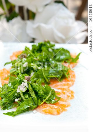 fresh salmon carpaccio fresh salmon carpaccio 16258618