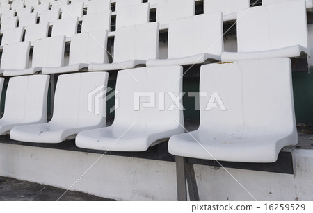 Empty old seats or chair rows in stadium 16259529