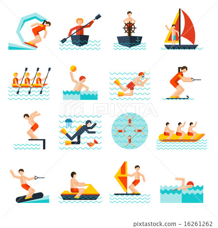 Water Sports Icons Set - Stock Illustration [16261262] - PIXTA
