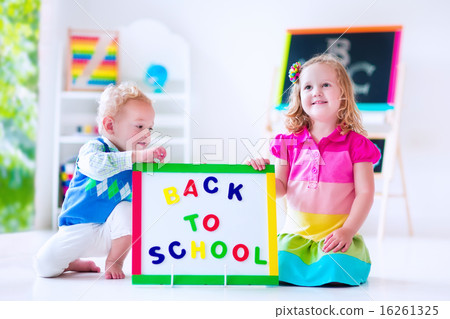 Kids at preschool painting Kids at preschool painting 16261325
