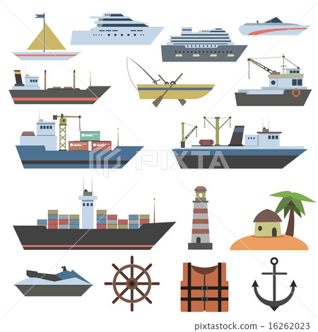 Ship Flat Icon 16262023