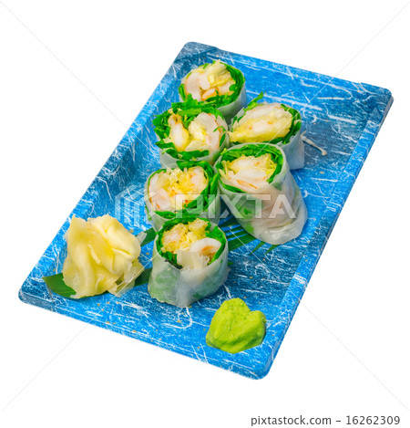 take away sushi express on plastic tray 16262309