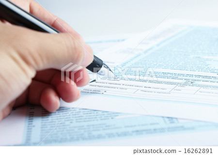 Tax form financial concept 16262891