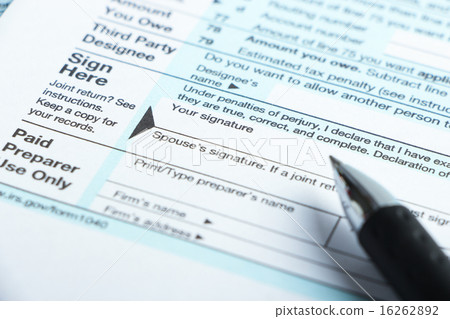 Tax form financial concept 16262892