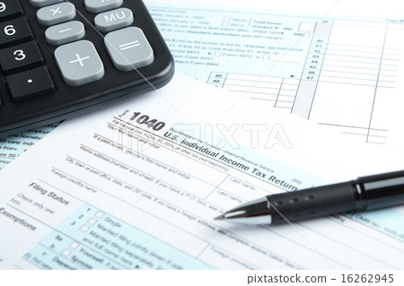 Tax form and financial concept Tax form and financial concept 16262945