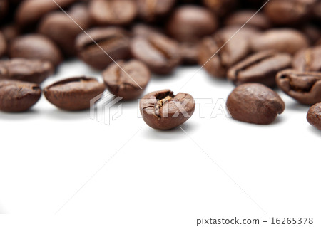 Closeup coffee bean isolated on white Closeup coffee bean isolated on white 16265378