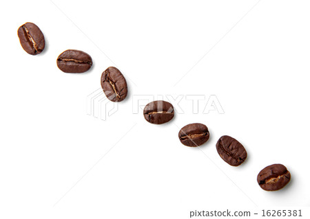 Closeup coffee bean isolated on white Closeup coffee bean isolated on white 16265381