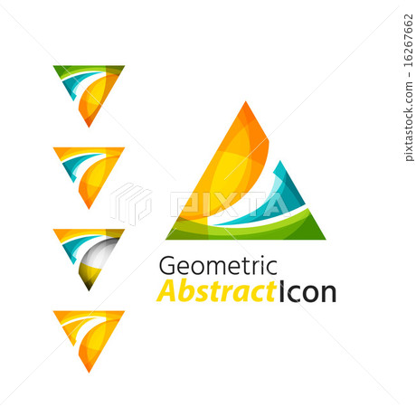 Set of abstract geometric company logo ring, circle Set of abstract geometric company logo ring, circle 16267662
