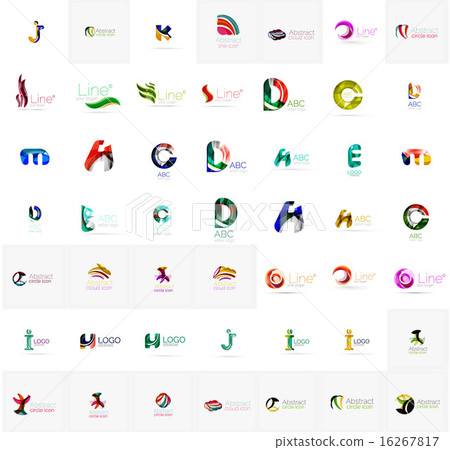 Large corporate company logo collection. Universal icon set for various ideas 16267817