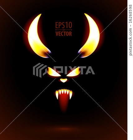 Glowing silhouette of the satan - Stock Illustration [16268598] - PIXTA