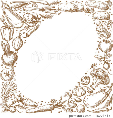 Vegetable Oval Frame 16271513