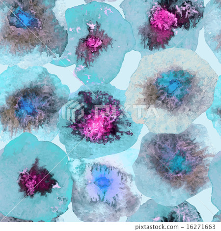 Abstract Watercolor Flower Pattern.  16271663