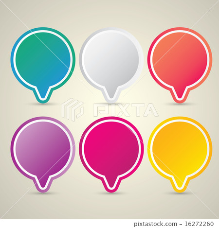 color vector paper speech bubble set. color vector paper speech bubble set. 16272260