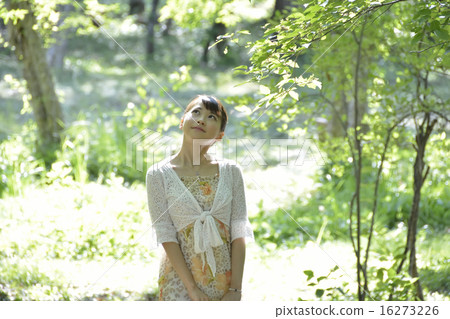 Fresh green and young lady Fresh green and young lady 16273226