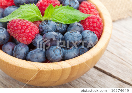 Blueberries and raspberries Blueberries and raspberries 16274649