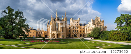 Lednice Castle at Sunset, Front View Lednice Castle at Sunset, Front View 16275660