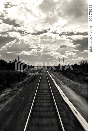 Cargo trains in old train depot 16275931