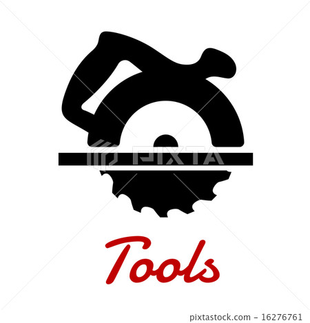 Miter saw with handle black silhouette 16276761