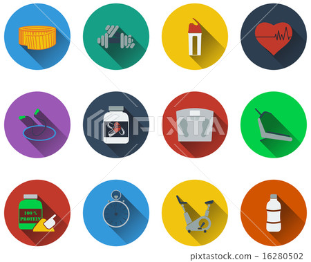 Set of fitness icons Set of fitness icons 16280502