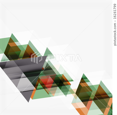 Abstract geometric background. Modern overlapping triangles 16281799