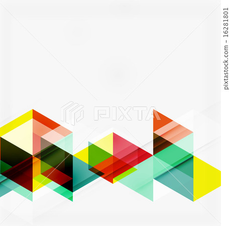 Abstract geometric background. Modern overlapping triangles 16281801