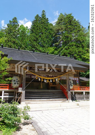 信州安曇野地區有明神社正殿 16282061