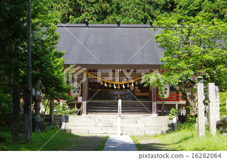 信州安曇野地區有明神社正殿 信州安曇野地區有明神社正殿 16282064