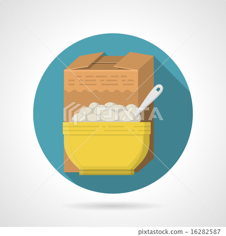 Flat color vector icon for porridge 16282587
