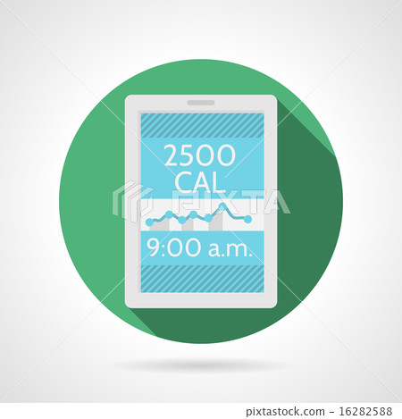 Flat color vector icon for app calorie counter Flat color vector icon for app calorie counter 16282588