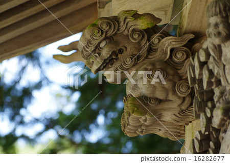 Shinshu Azumino Sculpture group of Yamen gate "Yuikimon" of Ariake Shrine (Tachikawa Shimizu Toraichi Engra) 16282677